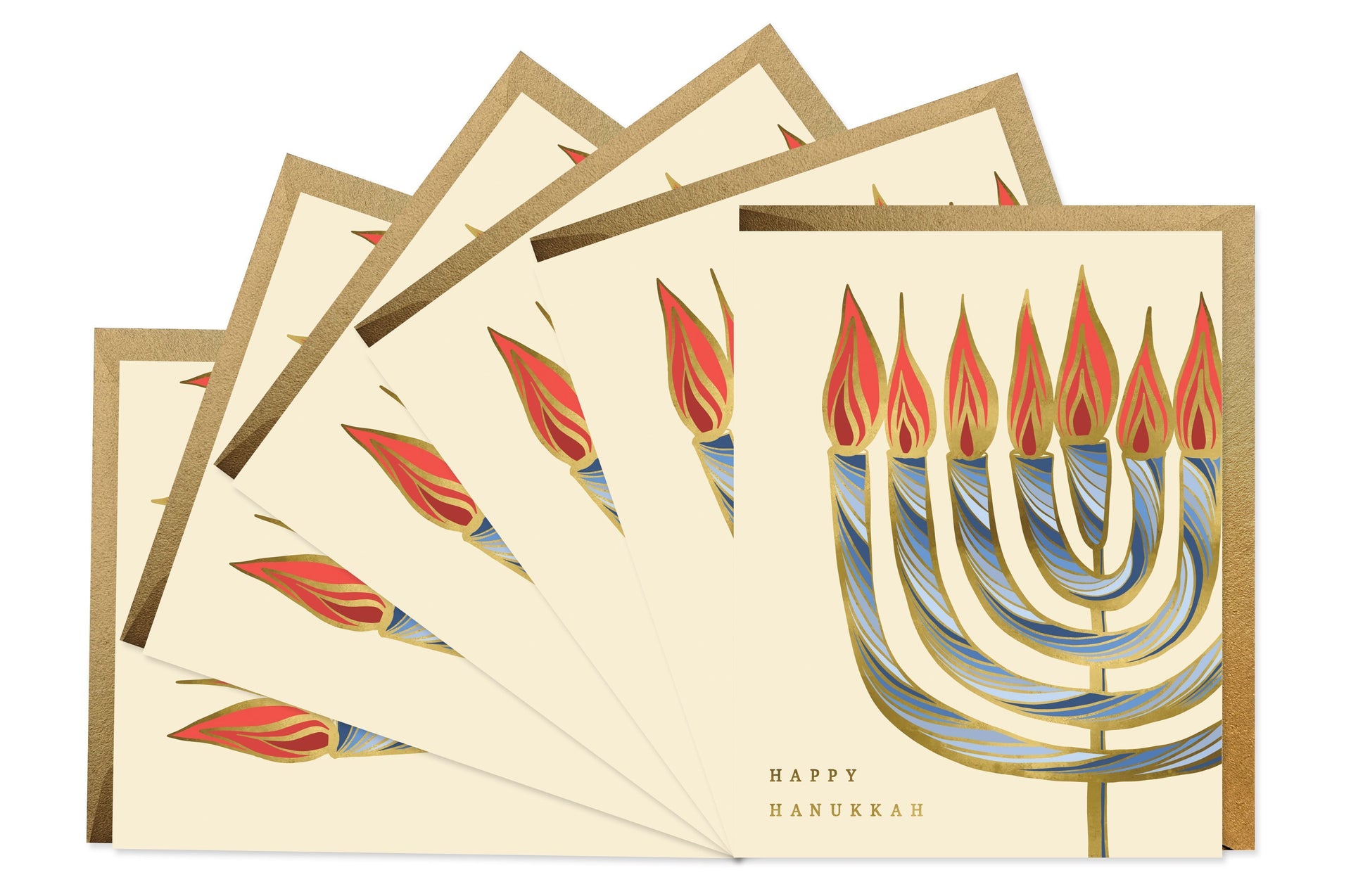 Good JuJu Ink Card Nouveau Menorah Hanukkah Cards - Boxed Set of 6