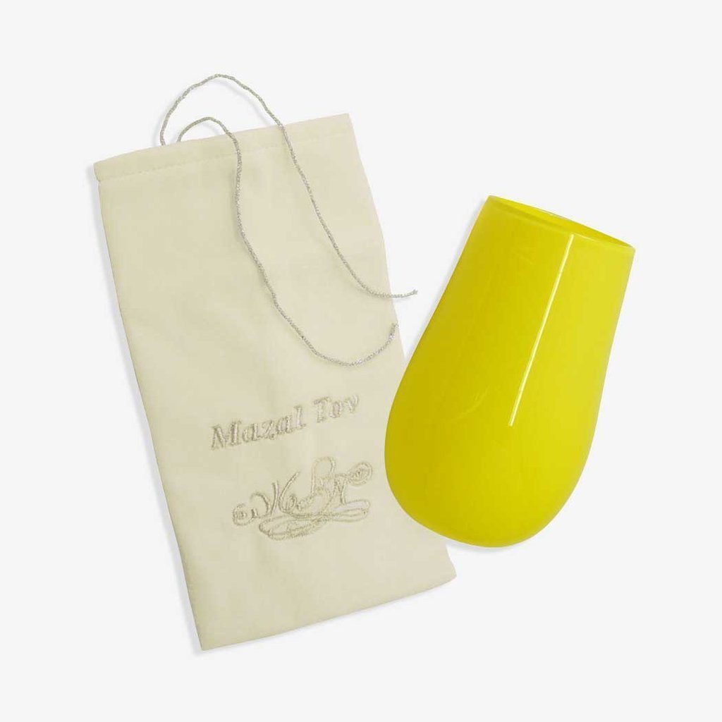 Mazel Tov Glass - Brights! Jewish Wedding Smash Glass - ModernTribe