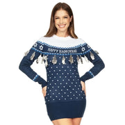 Tipsy Elves Dresses Fringe Hanukkah Sweater Dress by Tipsy Elves - (Sizes XS - 5XL)