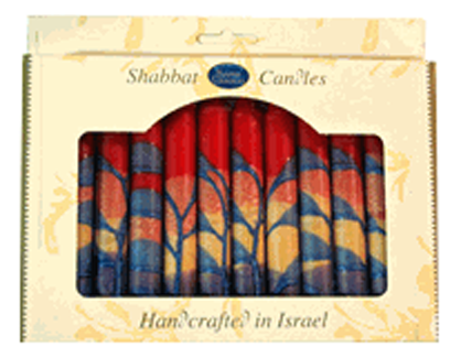 Safed Candles Default Harmony Red Shabbat Candles | Set of 12