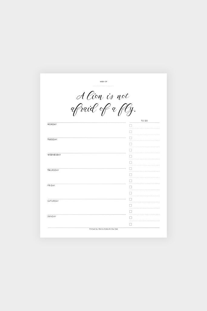 Yiddish Wisdom Weekly Planner